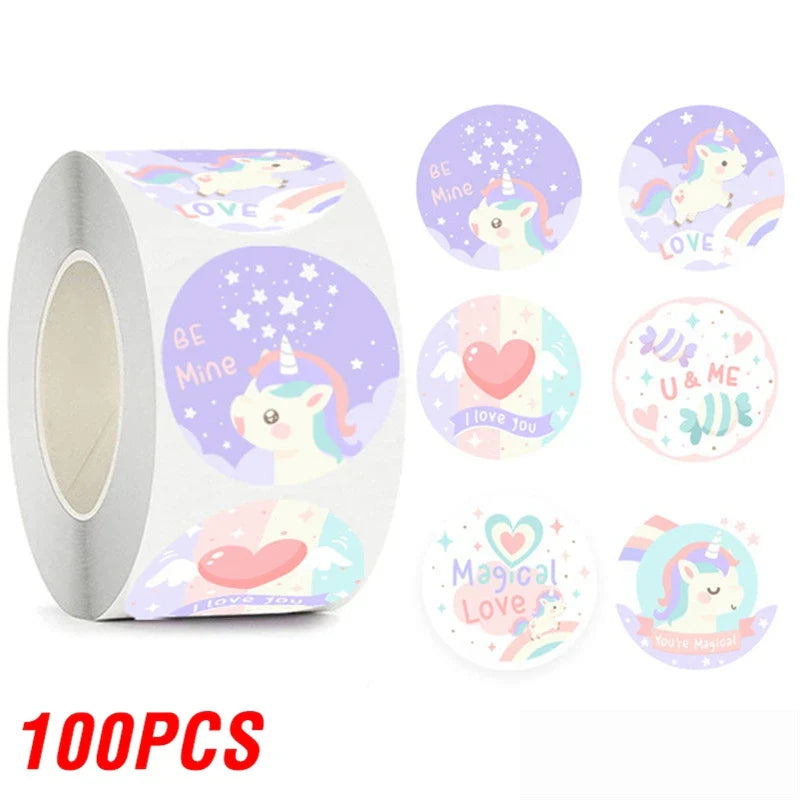 100-500pcs Cute Reward Stickers for Kids Children Kindergarten School Encouragement Students Games Toy Animals Stationery Labels (ONLINE ORDER ONLY)
