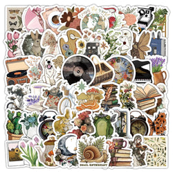 Cartoon Vintage Graffiti Stickers Pack for Water Bottle Laptop Phone Diary (ONLINE ORDER ONLY)