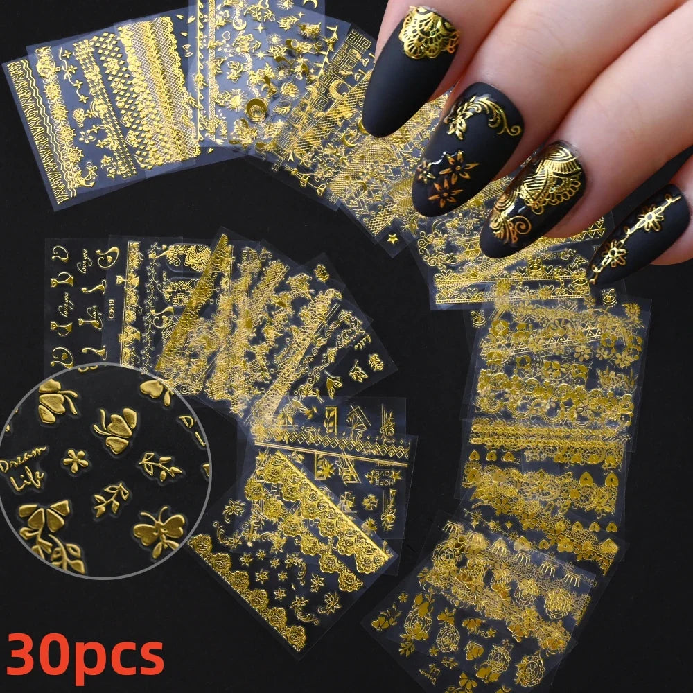 30pcs 3D Daisy Design Nail Art Sticker Set Acrylic Sanding Colorful Floral Decals Self-Adhesive Nail Art Supplies DIY Manicure * (ONLINE ORDER ONLY)