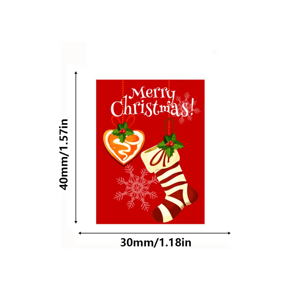 50-500pcs Christmas Theme Seal Labels Stickers Merry Christmas Stickers For DIY Gift Baking Package Envelope Stationery Decor (Online Order Only)