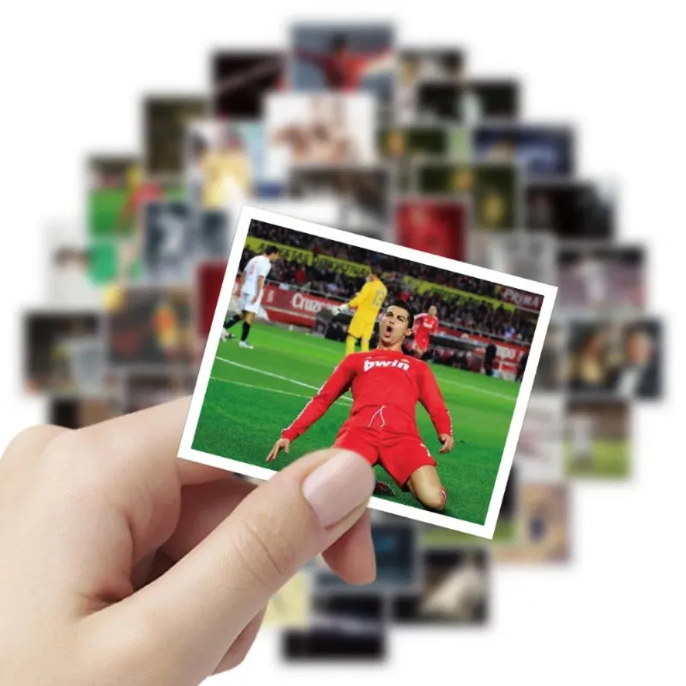 50Pcs Soccer Star Tribute Football Graffiti Stickers DIY Luggage Guitar Laptop Waterproof PVC Classic Toy Sticker Decals (ONLINE ORDER ONLY)