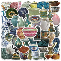 55PCS Art Cultural Relics Stickers for Kids Car Scrapbooking Laptop Fridge PVC Decals Gift (Online Order Only)