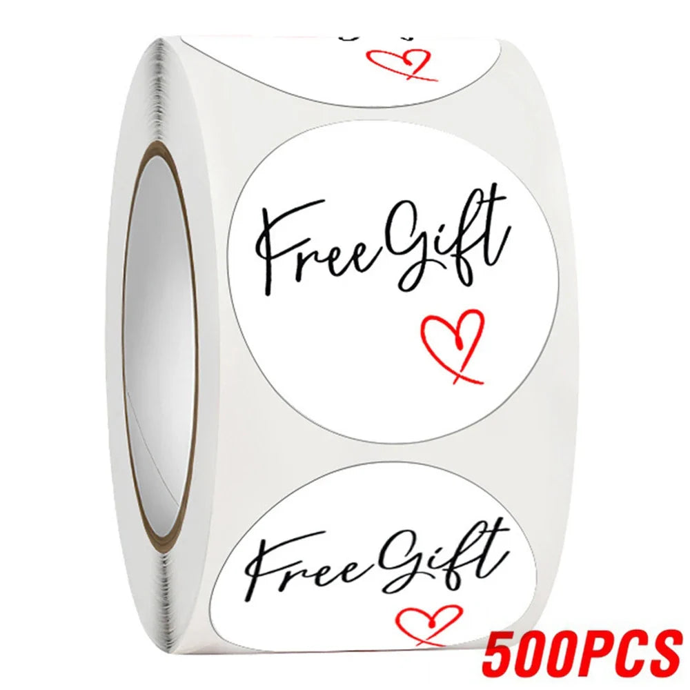 100-500pcs Free Gift Letters Labels Sticker Stationary Supplies Pink Thank You Sticker For Small Business Package Card 1 Inch (ONLINE ORDER ONLY)