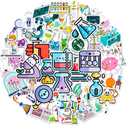 Chemistry Lab Stickers 10/25/50pcs for Scrapbooking, Laptop, Phone, Suitcase, Helmet (ONLINE ORDER ONLY)