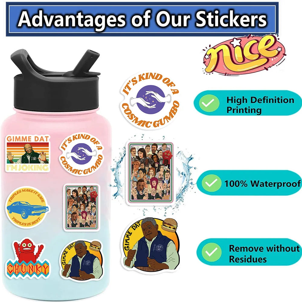 50pcs I Think You Should Leave Stickers Waterproof Stickers Decals For Car Motorcycle Laptop Luggage Water Bottle Decor (ONLINE ORDER ONLY)