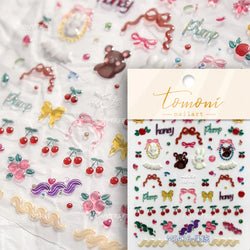 Colorful Swimsuit Bikini Fresh String Bag Vegetables Fruits Summer Beach Underwear Sunscreen Nail Art Stickers Manicure Decals (ONLINE ORDER ONLY)