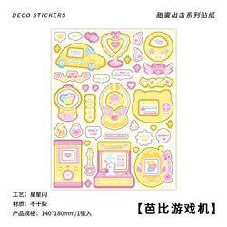 Cute Sweet attack series Stickers Text Dialog Idol Card DIY Material Scrapbooking Decorative Sticker Personalized Stationery (ONLINE ORDER ONLY)