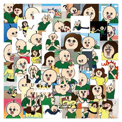 60pcs Cartoon Stickers for Laptop, Phone, Water Bottle, Suitcase, Stationery, Refrigerator (Online Order Only)
