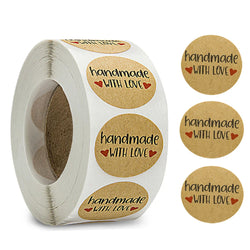 500pcs/roll Handmade with Love Letter Stickers Thank You Stickers Labels Wedding Box Gift Packing Decoration Stationery Stickers (ONLINE ORDER ONLY)