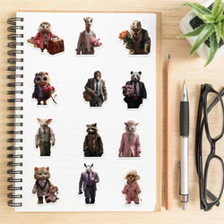 52PCS New Art Animal Retro Funny Kawaii Sticker DIY Phone Laptop Luggage Skateboard Graffiti Decals Fun for Kid Toy (ONLINE ORDER ONLY)