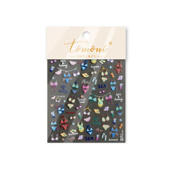 Colorful Swimsuit Bikini Fresh String Bag Vegetables Fruits Summer Beach Underwear Sunscreen Nail Art Stickers Manicure Decals (ONLINE ORDER ONLY)