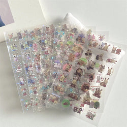 6pcs/10pcs Set Y2K Random Cute Glitter Laser Sticker for Phone Camera Luggage Journal Sticker Kawaii Decoration Sticker Gift (ONLINE ORDER ONLY)