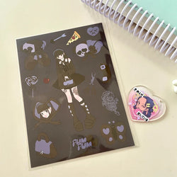 Korean Ins Cute Retro Girl Sticker Planner Scrapbooking DIY Album Decoration Sticker Aesthetic Personalized Kawaii Stationery (ONLINE ORDER ONLY)