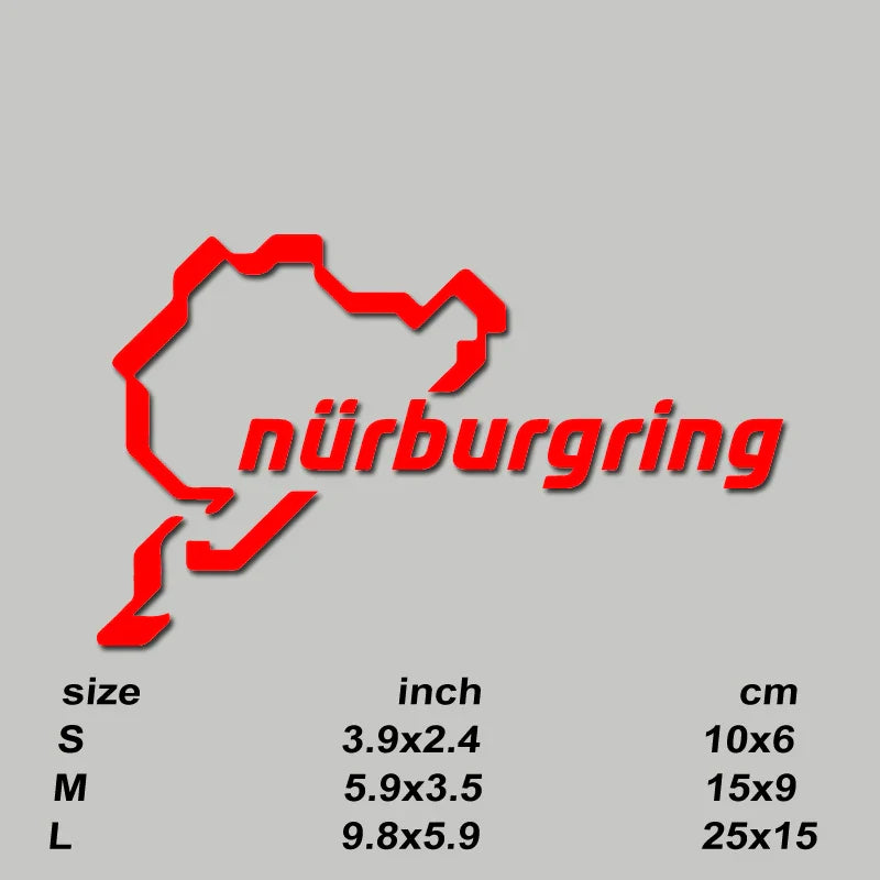 MAP "nurburgring" stickers,High Quality And Durable Automobiles Exterior Accessories Self-adhesive Decals (ONLINE ORDER ONLY)