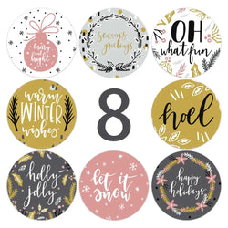 100-500pcs Thank You Sticker Design Diary Christmas Sticker Gift Sealing Sticker Holiday Birthday Party Gift Decoration Label (Online Order Only)