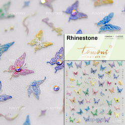 Colourful Butterfly Insect Animals Charming Jelly Special Workmanship 5D Soft Relief Adhesive Nail Art Stickers Manicure Decals (Online Order Only)
