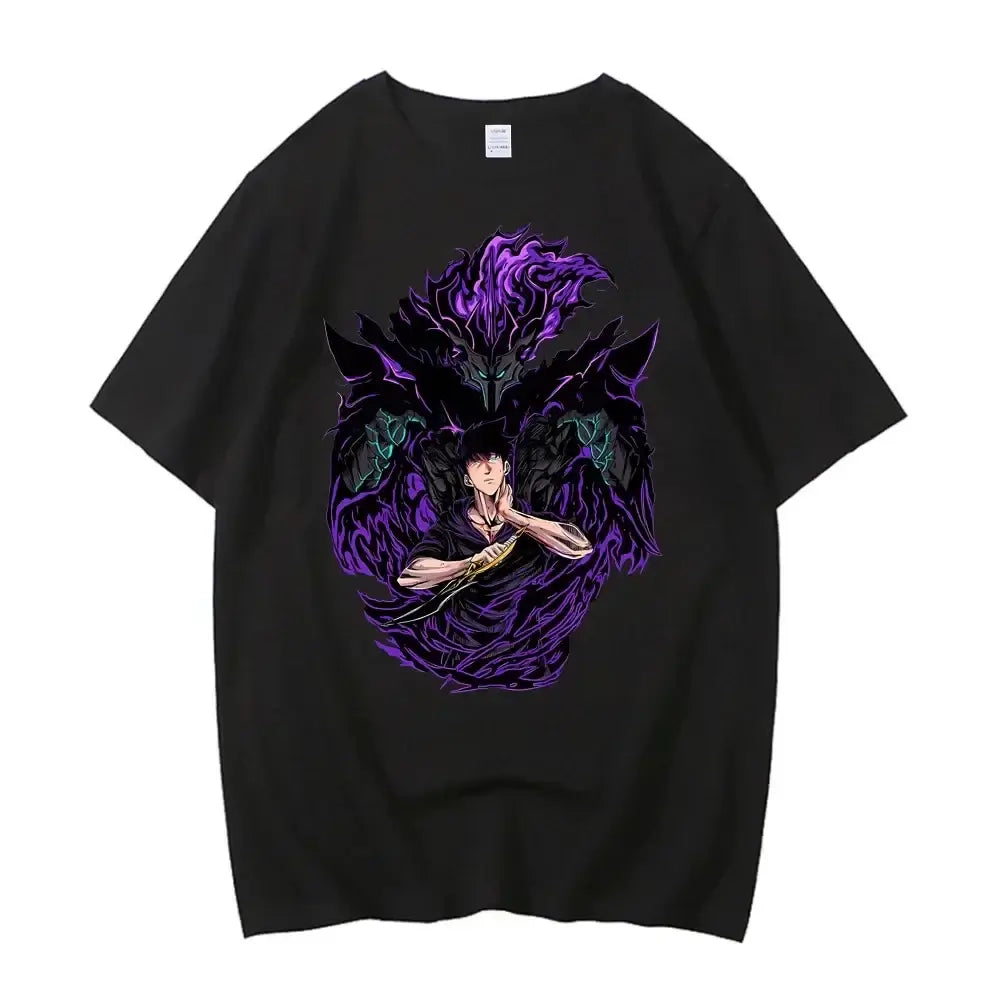 Solo Leveling T Shirt Sung Jinwoo Harajuku Graphic Tee (ONLINE ORDER ONLY)