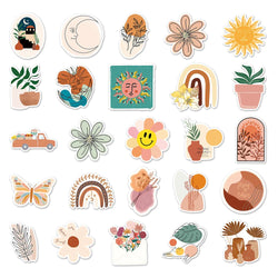 10/30/50/100PCS Art Bohemian Aesthetic Stickers Graffiti Ins Style Cartoon Decals DIY Decoration Fridge Guitar  Phone Laptop Toy (ONLINE ORDER ONLY)