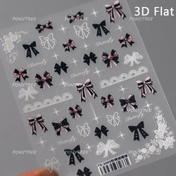 Retro Lace Corset Laced Bodice Wrap Top British Classical Dress Bowknot Rose Star Key Adhesive Nail Art Sticker Manicure Decals (ONLINE ORDER ONLY)