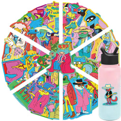 50pcs Cartoon Colorful Animal Stickers For Luggage Skateboard Laptop Guitar Aesthetic Graffiti Sticker Decals Toys (ONLINE ORDER ONLY)