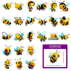 10/30/50PCS Cartoon Little Bee PVC Sticker Aesthetic Children's Laptop Decoration Scrapbooking Stationery School Supplies (ONLINE ORDER ONLY)