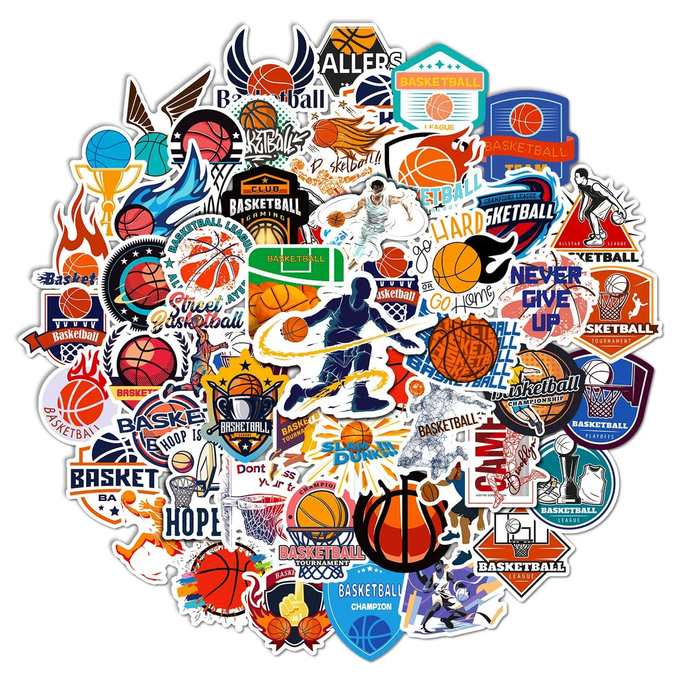 Graffiti Basketball Stickers Decals for Phone, Helmet, Laptop, Skateboard (Online Order Only)