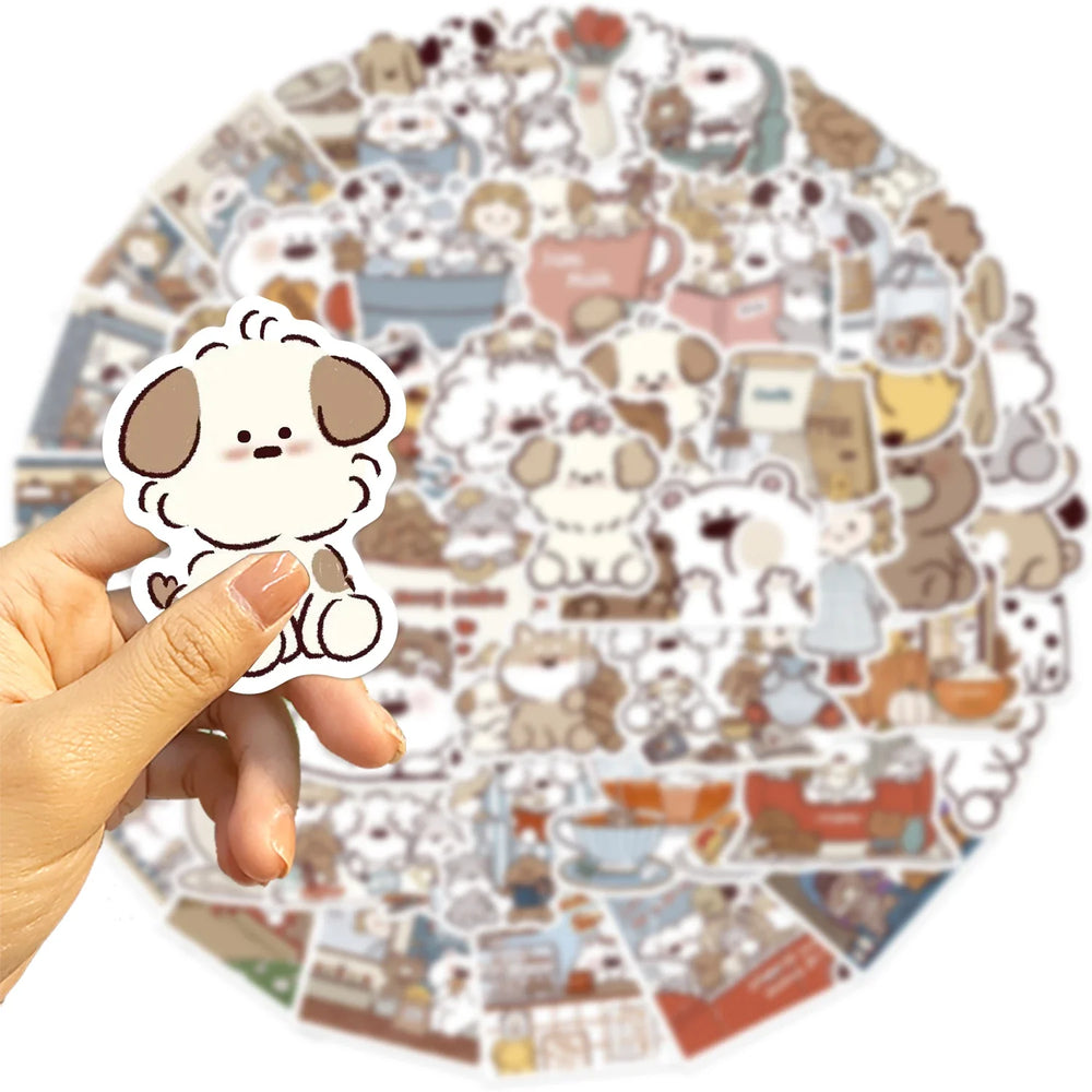 50pcs Cute Cartoon Miiiiichan Stickers Animals Anime For Laptop Water Bottle Luggage Notebook Waterproof Graffiti Vinyl Decals (Online Order Only)