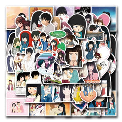 Kimi Ni Todoke Decorative Stickers for Suitcase, Water Cup, Phone, Laptop, Car, Scooter, Refrigerator (55pcs) (Online Order Only)