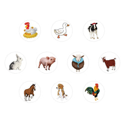 100-500pcs Cartoon Farm Animals Stickers Gift Packaging Lables Stickers Hand Account Sealing Label Reward Sticker Kids Toy (Online Order Only)