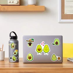 10/25/50PCS Cute Lovely Avocado Stickers Small Self-Adhesive Decals Photo Album Journal Scrapbook Luggage Refrigerator Notebook (ONLINE ORDER ONLY)