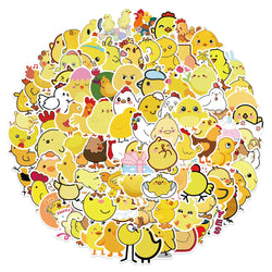 10/30/50/100PCS Cute Chicken Animall Stickers For Kids DIY Handbook Scrapbooking Phone Laptop Wall Decals Decoration Car Sticker (ONLINE ORDER ONLY)