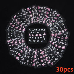 30pcs 3D Daisy Design Nail Art Sticker Set Acrylic Sanding Colorful Floral Decals Self-Adhesive Nail Art Supplies DIY Manicure * (ONLINE ORDER ONLY)