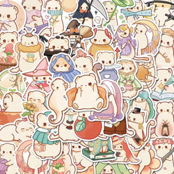 50PCS Cute Animal Ferret Sticker Waterproof Decoration DIY Scrapbook Cup Laptop Luggage Helmet Kids Toy Decal (ONLINE ORDER ONLY)