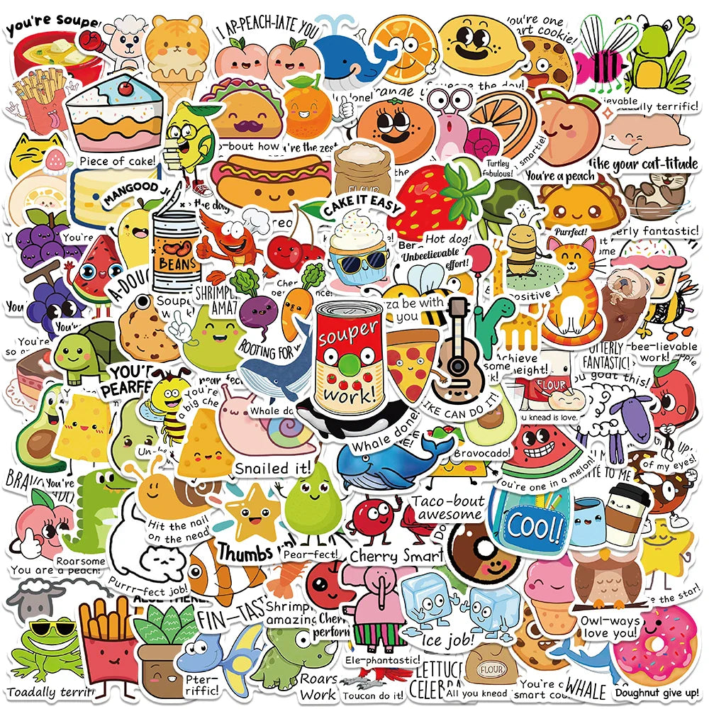 Cute Motivational Reward Stickers for Teachers and Students - 50/100PCS (Online Order Only)