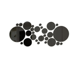 26 pcs 3D Acrylic Mirror Wall Sticker Round Mirror DIY Bedroom Bathroom and TV Background Room Sticker Wall Decoration (Online Order Only)
