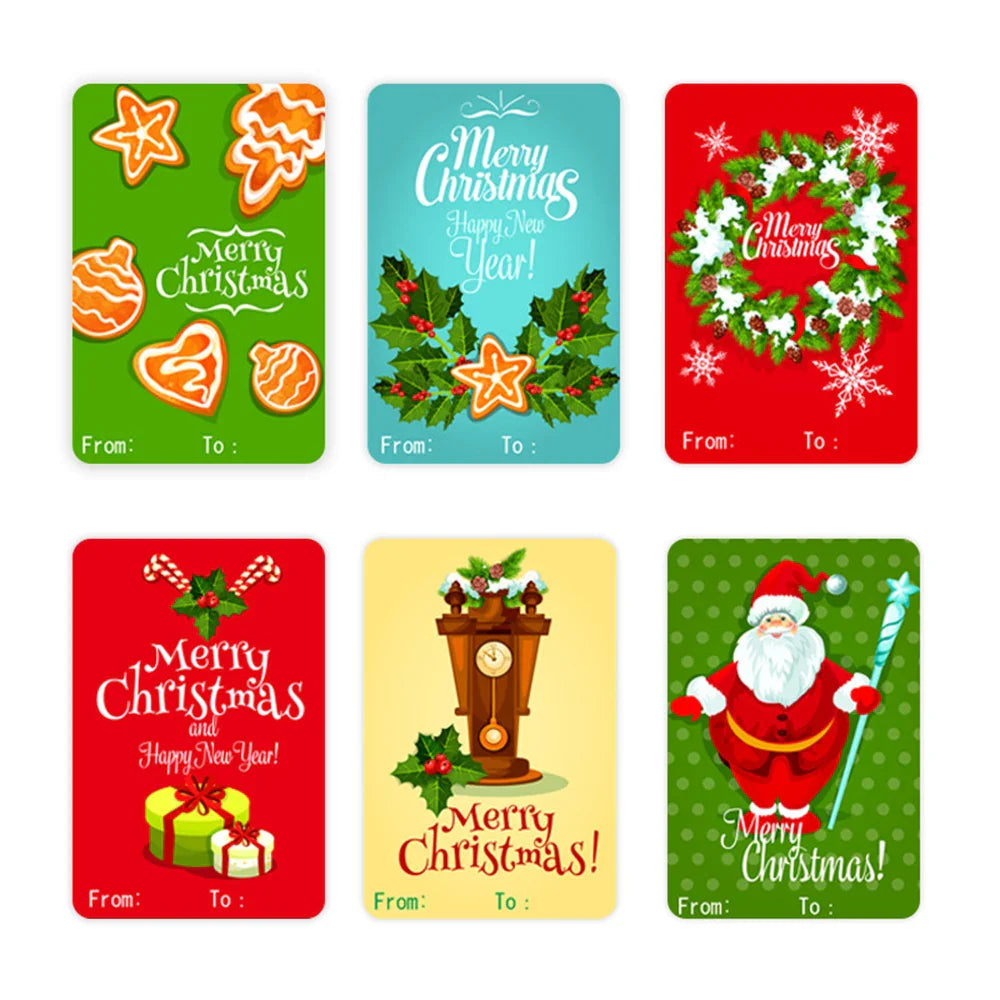 50-250Pcs Christmas Snowman Adhesive Labels Stickers Decoration Paper Scrapbooking Seal Thank You Sticker Stationery Supplies (ONLINE ORDER ONLY)