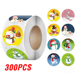 100-500Pcs Merry Christmas Stickers Xmas Envelope Seal Stickers for Christmas Decoration, Wedding Party, Holiday Gift Package (ONLINE ORDER ONLY)