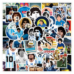 50Pcs Soccer Star Tribute Football Graffiti Stickers DIY Luggage Guitar Laptop Waterproof PVC Classic Toy Sticker Decals (ONLINE ORDER ONLY)