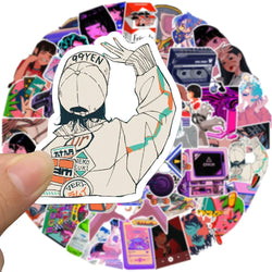 10/30/50PCS Cute Cool Grils Graffiti Stickers For Skateboard Phone Laptop Scrapbook Suitcase PVC Waterproof Decals Kids DIY Toys (Online Order Only)