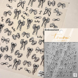 White Pearl Various Bowknot Line Tassel Tender Ribbon Arc Charming Self Adhesive Nail Art Decorations Stickers Manicure Decals (ONLINE ORDER ONLY)