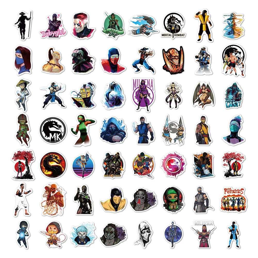 10/30/60PCS Mortal Kombat Graffiti Sticker Game Waterproof Decals DIY Skateboard Water Cup Suitcase Laptop Phone Bike Kids Toy (ONLINE ORDER ONLY)