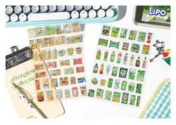 1 Sheets Snack House Series Sticker PET Star Flash Film Deco Scrapbook DIY Material Decoration Stationery Stickers (ONLINE ORDER ONLY)