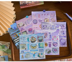 30 Pages Cute Retro Food Die-cut Sticker Book Y2K Sticker Journal Handbook Scrapbooking Kawaii Decoration Sticker Kids Gift (ONLINE ORDER ONLY)