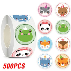 100-500pcs Cartoon Animal Label Thank You Stickers Sealing Label For Business Handmade Baking Cake Party Gift Decoration Sticker (ONLINE ORDER ONLY)