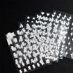Reflective Glitter 3D Nail Stickers Love/Bear/Butterfly/Flame/Star Design Foils Sliders Manicure Decals Wraps Press on Nail Tool (ONLINE ORDER ONLY)