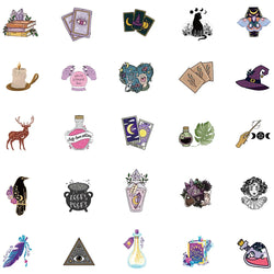 10/30/50pcs Gothic Boho Witch Magic Apothecary Graffiti Stickers Skateboard Guitar Luggage Car Phone Cool Sticker Decal Kid Toy (Online Order Only)