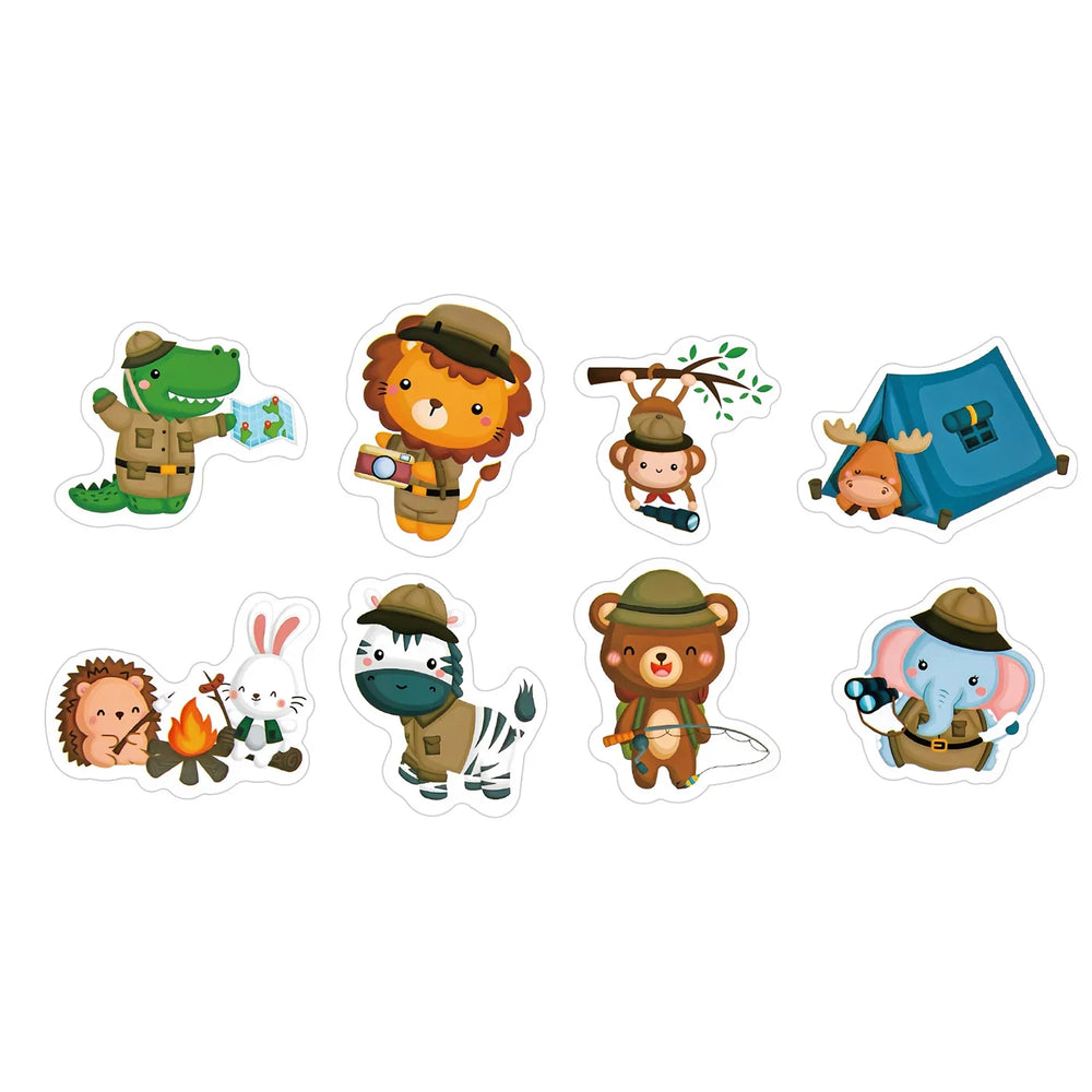 100-500pcs New Cartoon Animal Park Elephant Stickers for Kids Teacher Reward Encourage Sealing Label Stationery Sticker (ONLINE ORDER ONLY)