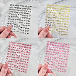 6pcs/Set Lovely Line Bowknot Nail Sticker Gold Silver Black White Pink Red Bow Tie Mini Bowknot 3D Self Adhesive Manicure Decals (ONLINE ORDER ONLY)