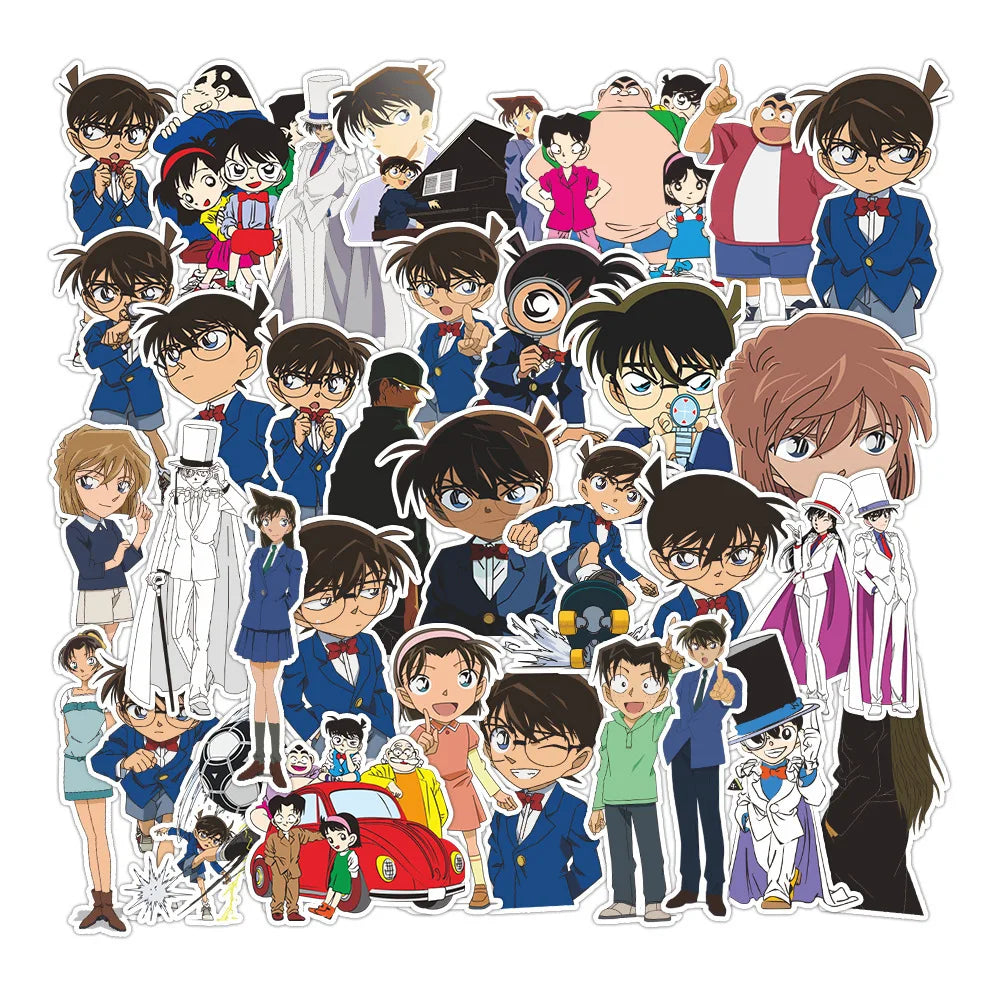 Detective Conan Stickers Anime Decals for Laptop, Phone, Scrapbook, Skateboard, Luggage, Car, Kids Gift (Online Order Only)