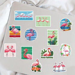 50pcs Flamingos Stickers Dream for DIY Girls Scrapbook Suitcase Water Bottle Phone Laptop Guitar Decal Cartoon Sticker Toys (Online Order Only)